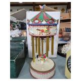Christmas Carousel plays music does not turn