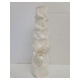 Vintage Carved Unity Candle 12in white