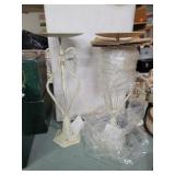 2 Home Interiors candle holders 13in