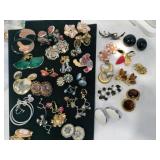 Lot of vintage clip-on earrings