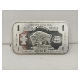 Buffalo .999 troy ounce silver bar