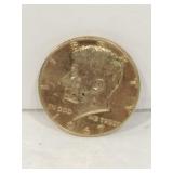 1967 Kennedy half dollar (Gold toning)