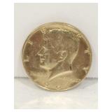 1967 Kennedy half dollar (Gold toning)