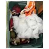 Indoor Christmas decor in lidded tote