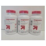 3 bottles Magnesium tablets-250 each