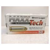 Maxx Tech 9mm Luger 124 gr FMJ 50 rounds