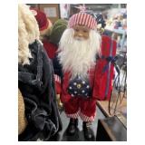 Patriotic Santa Claus about 18 inches tall
