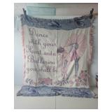 Vintage Dance Ballerina throw blanket 46x54in New