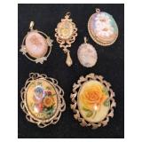 7 necklace flower pendants