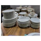 47pc Sakura Classic Gold China Dinner Set