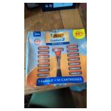 Razor handle and blade refills