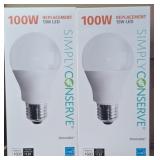 2- 4pack 100watt uses 15watt led lightbulbs