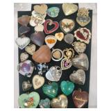 Large group of heart pendants