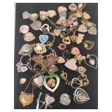 small heart pendants and necklaces