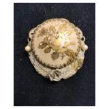 Vintage West Germany Rose flower brooch unmarked