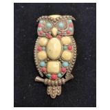 Vintage owl Brooch unmarked