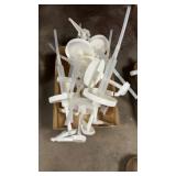Unbranded plastic condiment pumps for food