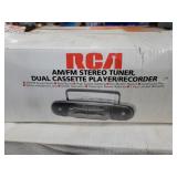 RCA AM/FM Stereo tuner, cassette player,