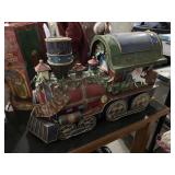 Metal Santa Express train 30-in long ~18-in tall