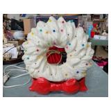 Vintage lighted Christmas Wreath 12in looks to be