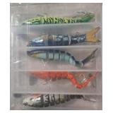 5pc set of new treble hook jointed fishing lures