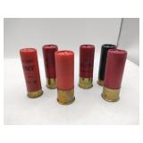 6 random 12 gauge shotgun shells