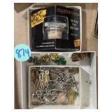 Collector bottle stopper and mix of pins