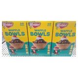 3- 10ct boxes of keebler waffle bowls