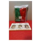 Press on adhesive nails pack of 3 (new)  & red/