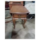 Drop leaf side table with drawer
