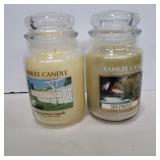 2 Yankees candles clean cotton and spa fresh