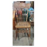 Wooden armless rocking chair