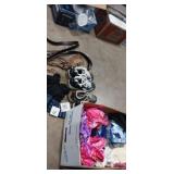 Lady's belts , shoes , swim suit , and clothing
