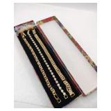 3 gold tone tennis bracelets