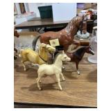 Hartland and other plastic horses big one cracked