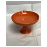 Fiestaware red orange sweets comport