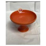 Fiestaware red orange sweets comport