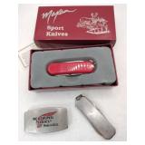 Maxim sports knives money clip Red Wing