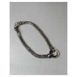 Silver rope style bracelet marked 925    .230 oz