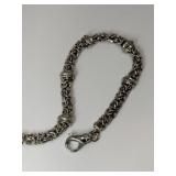 Silver rope style bracelet marked 925    .450 oz