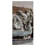 Majestic wolf family collection sculptures