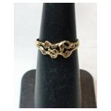 14k nugget band ring Marked 14kE size 5.