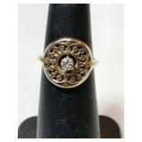 14k clearstone ring Marked 14k size 3.5