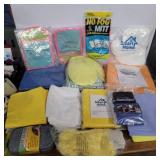 Microfiber clothes, shimmy cloths, and fog mitts