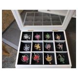 Willabee and Ward collectors rhinestone heart