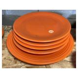 Fiesta chop plate 14' and 4 12' plates