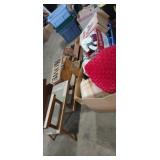 Throw pillows , side table, Christmas