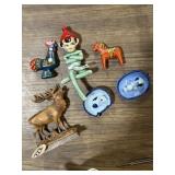 Miniature animal collectibles & an elf