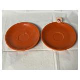 Fiestaware red orange saucers