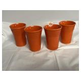 Fiesta Red 8 oz. tumblers